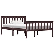 Bed frame dark brown solid pine 120x200 cm - Bed