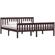 Bed frame dark brown solid pine 180x200 cm - Bed