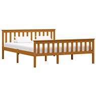 Bed frame honey brown solid pine 160x200 cm - Bed Frame