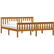 Bed frame honey brown solid pine 180x200 cm - Bed Frame