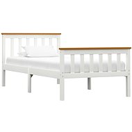 Bed frame white solid pine wood 100x200 cm - Bed Frame