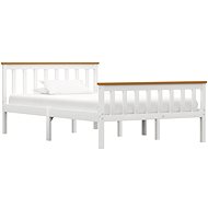 Bed frame white solid pine 120x200 cm - Bed