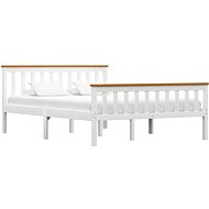 Bed frame white solid pine wood 140x200 cm - Bed