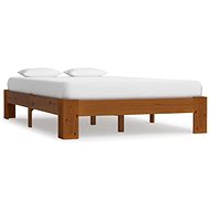 Bed frame light brown solid pine 120x200 cm - Bed