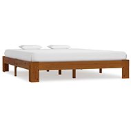 Bed frame light brown solid pine 160x200 cm - Bed Frame