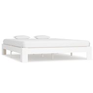Bed frame white solid pine 180x200 cm - Bed Frame