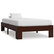 Bed frame dark brown solid pine 90x200 cm - Bed