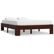 Bed frame dark brown solid pine 120x200 cm - Bed Frame