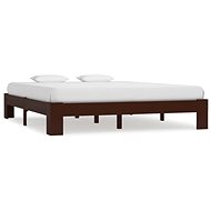 Bed frame dark brown solid pine 160x200 cm - Bed Frame