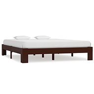 Bed frame dark brown solid pine 180x200 cm - Bed