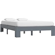 Bed frame gray solid pine wood 120x200 cm - Bed Frame