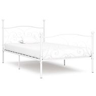 Bed frame with slatted frame white metal 90x200 cm - Bed