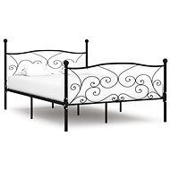 Bed frame with slatted frame black metal 120x200 cm - Bed