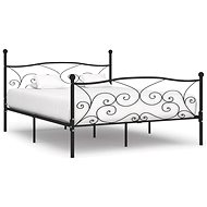 Bed frame with slatted frame black metal 180x200 cm - Bed