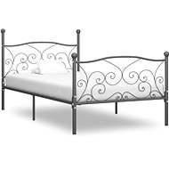 Bed frame gray metal 100x200 cm - Bed Frame