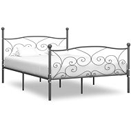 Bed frame gray metal 200x200 cm - Bed Frame