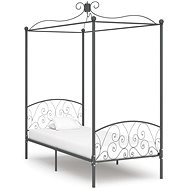 Bed frame with canopy gray metal 100x200 cm - Bed Frame
