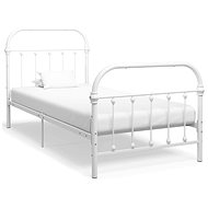 Bed frame white metal 100x200 cm - Bed Frame