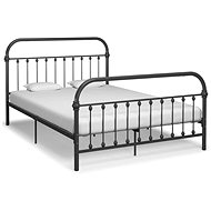 Bed frame gray metal 160x200 cm - Bed