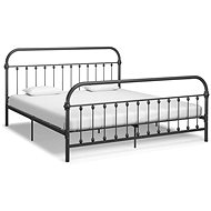 Bed frame gray metal 180x200 cm - Bed