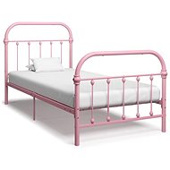 Bed frame pink metal 100x200 cm - Bed Frame