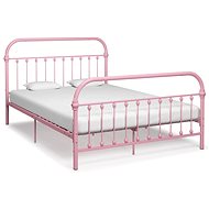 Bed frame pink metal 120x200 cm - Bed