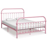 Bed frame pink metal 140x200 cm - Bed