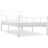 Bed frame white metal 100x200 cm - Bed Frame