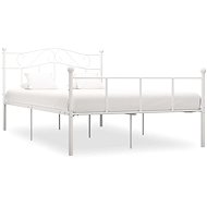 Bed frame white metal 140x200 cm - Bed