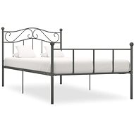 Bed frame gray metal 100x200 cm - Bed Frame