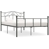 Bed frame gray metal 120x200 cm - Bed