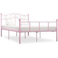 Bed frame pink metal 160x200 cm - Bed
