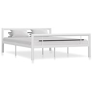 Bed frame black and white metal 120x200 cm - Bed