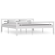 Bed frame black and white metal 180x200 cm - Bed