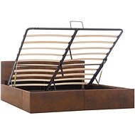 Bed frame gray-white metal 100x200 cm - Bed Frame