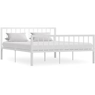 Bed frame white metal 160x200 cm - Bed