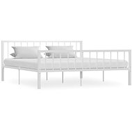 Bed frame white metal 180x200 cm - Bed