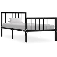 Bed frame black metal 90x200 cm - Bed