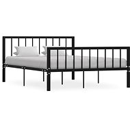 Bed frame black metal 140x200 cm - Bed