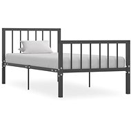 Bed frame gray metal 90x200 cm - Bed Frame