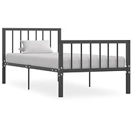 Bed frame gray metal 100x200 cm - Bed Frame