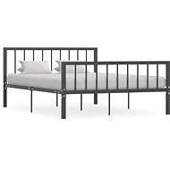 Bed frame gray metal 140x200 cm - Bed Frame