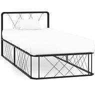 Bed frame black metal 90x200 cm - Bed