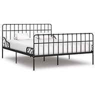 Bed frame with slatted frame black metal 180x200 cm - Bed Frame