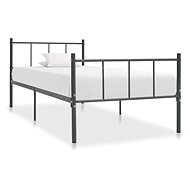 Bed frame gray metal 100x200 cm - Bed Frame