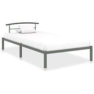 Bed frame gray metal 100x200 cm - Bed Frame