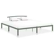 Bed frame gray metal 180x200 cm - Bed