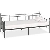 Daybed frame gray metal 90x200 cm - Bed