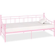 Day bed frame pink metal 90x200 cm - Bed