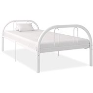 Bed frame white metal 90x200 cm - Bed